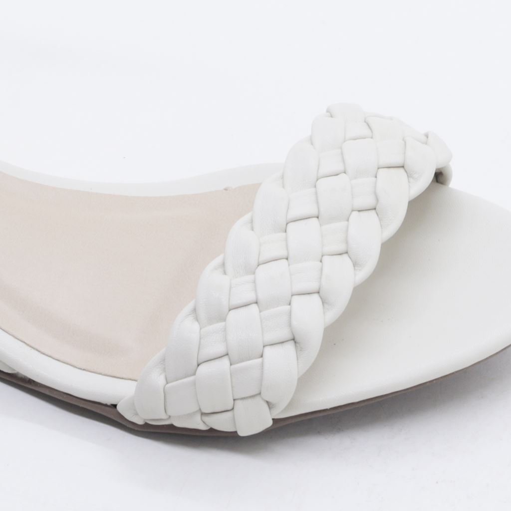 Sandália Anabela Trança Branco 4