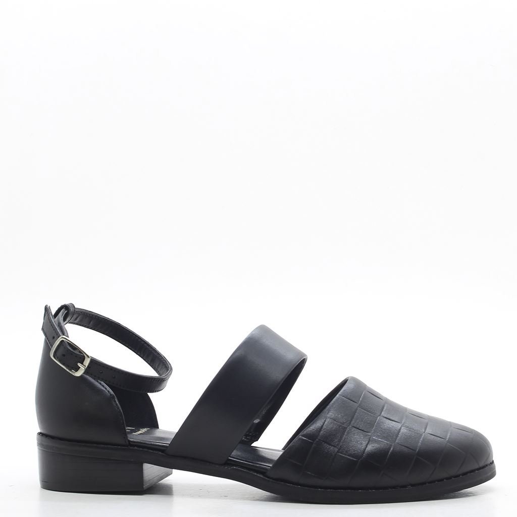 Sapato Boneca Salto Bloco Couro Preto 2