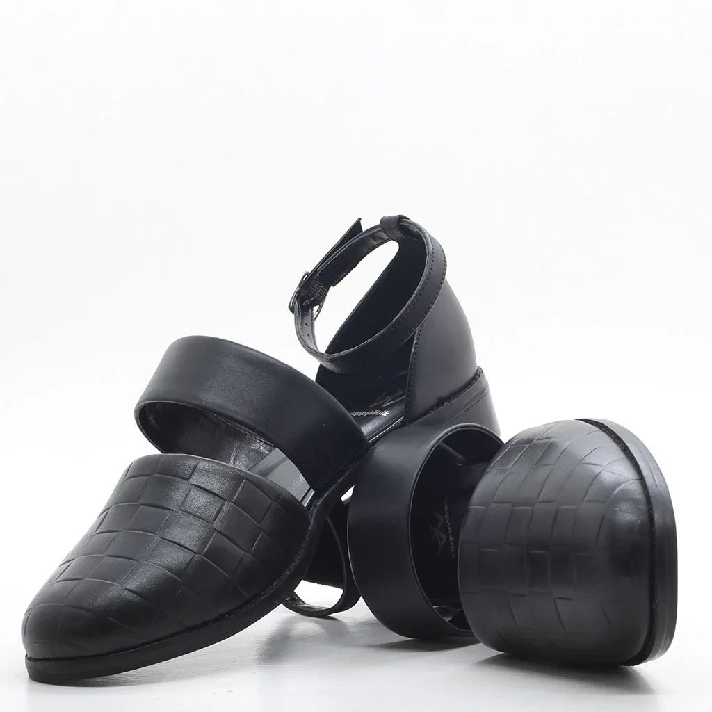 Sapato Boneca Salto Bloco Couro Preto 4