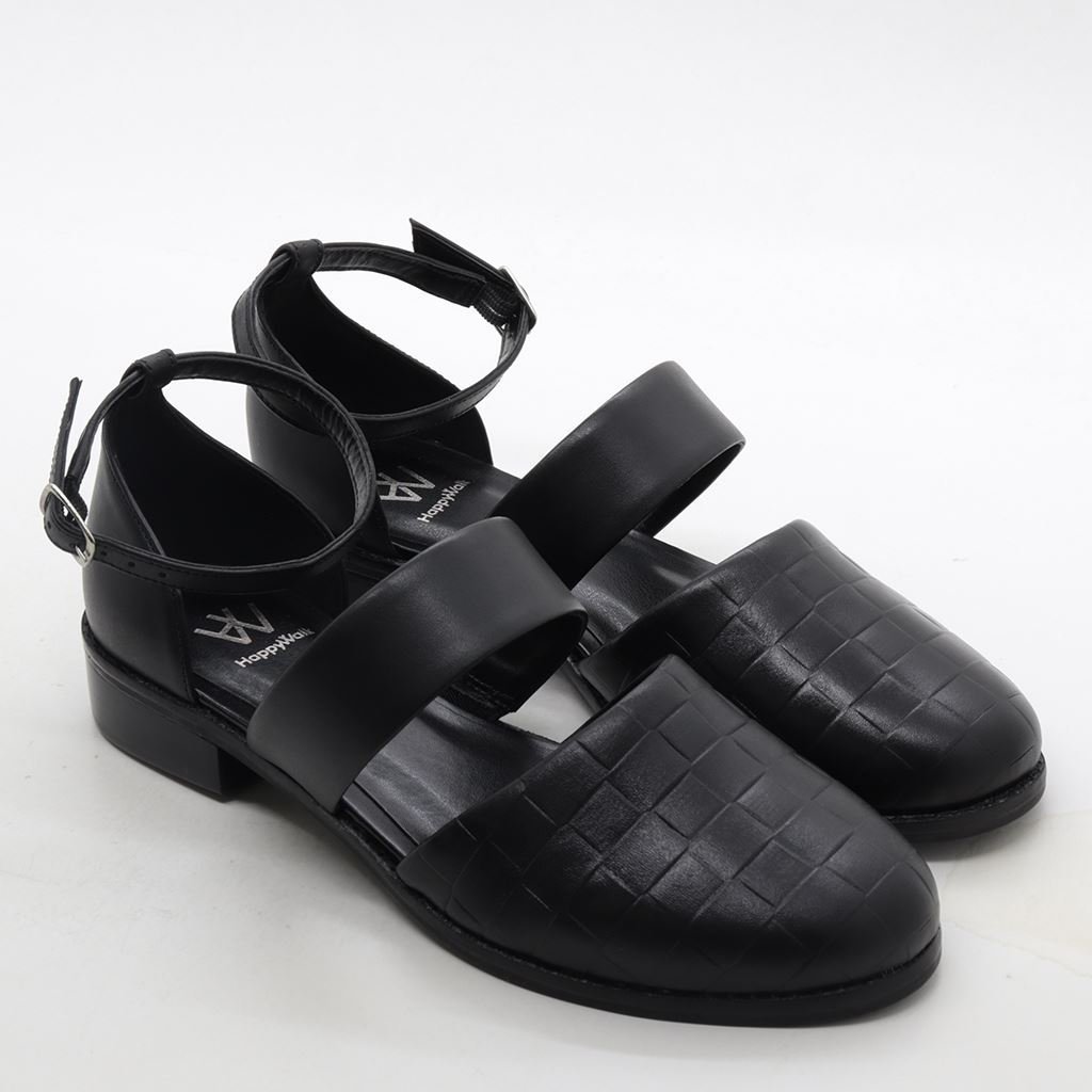 Sapato Boneca Salto Bloco Couro Preto 5