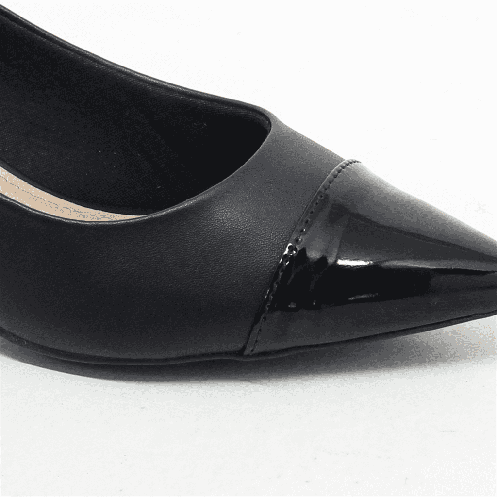 Scarpin Salto Bloco Verniz Preto 5