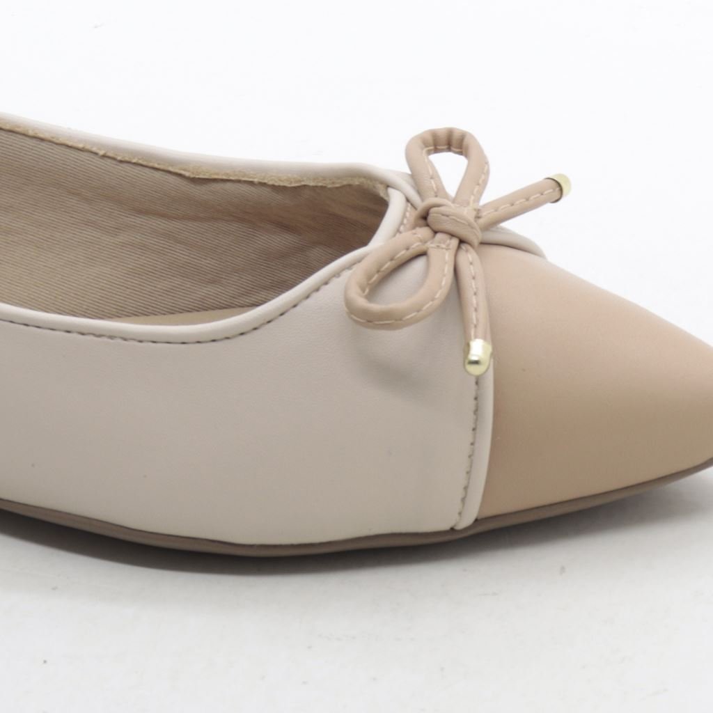 Sapatilha Bico Fino Laço Bege 5