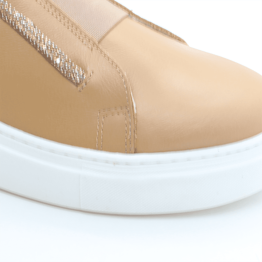Tênis Flat Sola Alta Bege 2