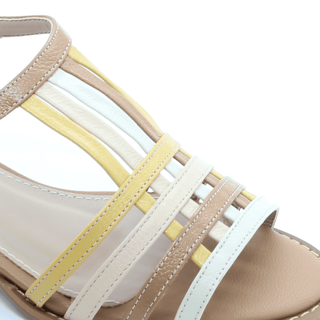 Sandália Salto Bloco Color Marrom 3