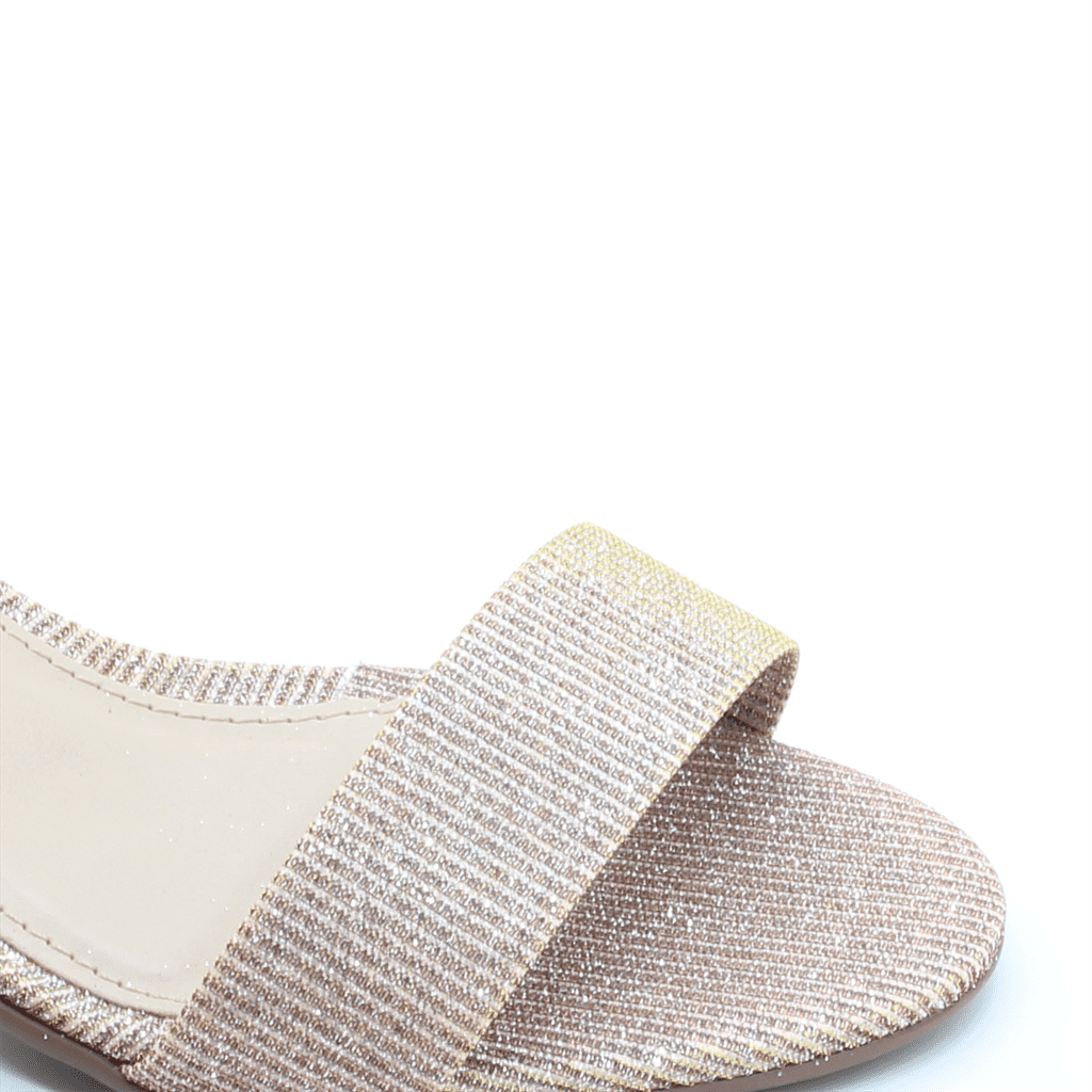 Sandália Salto Bloco Metalizada Dourado 5