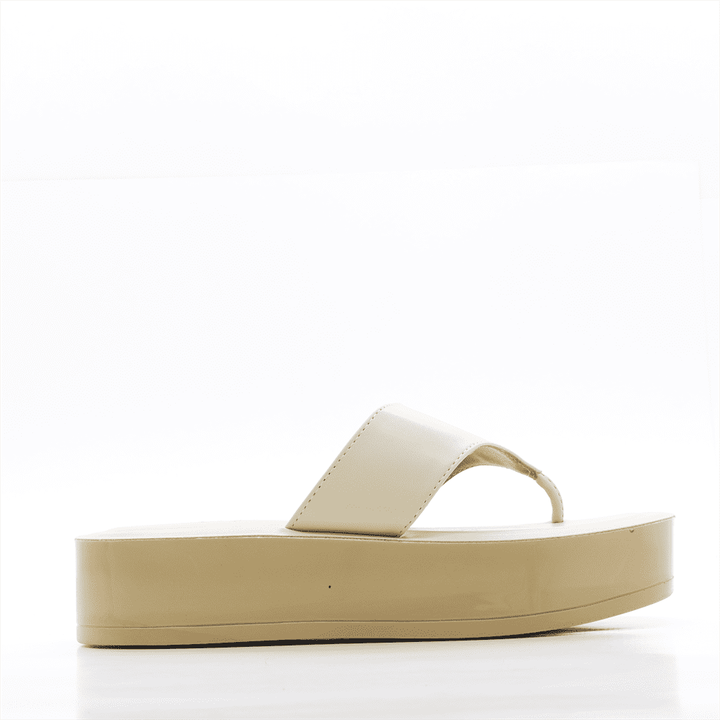 Tamanco Flatform Bege 2