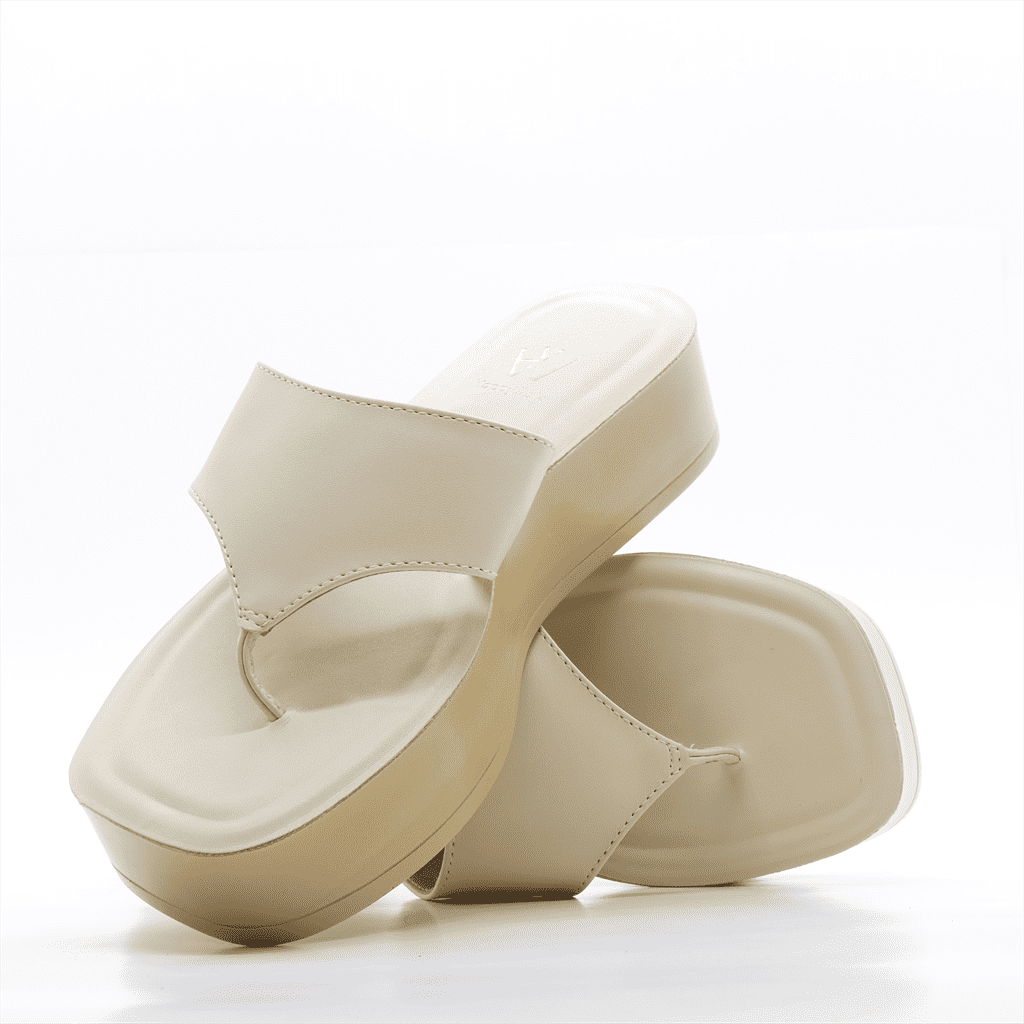 Tamanco Flatform Bege 3