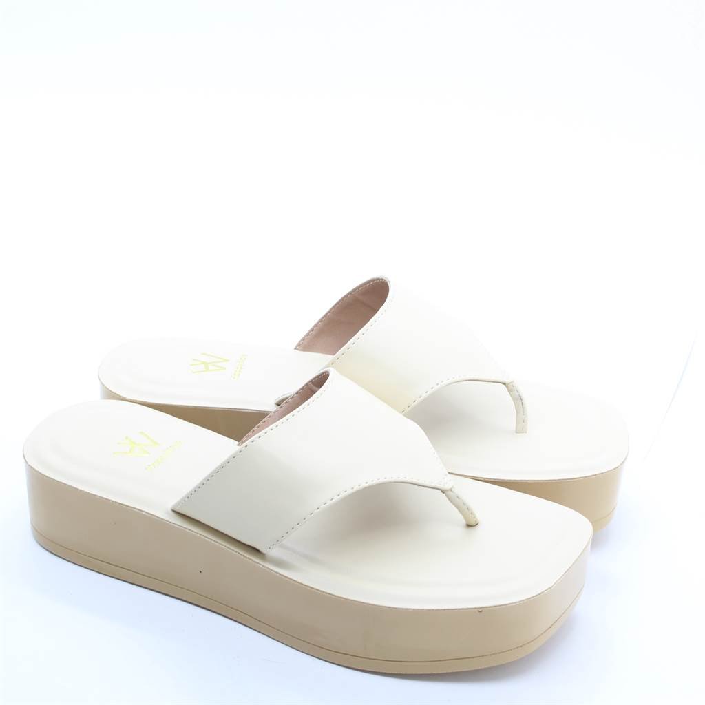 Tamanco Flatform Bege 5