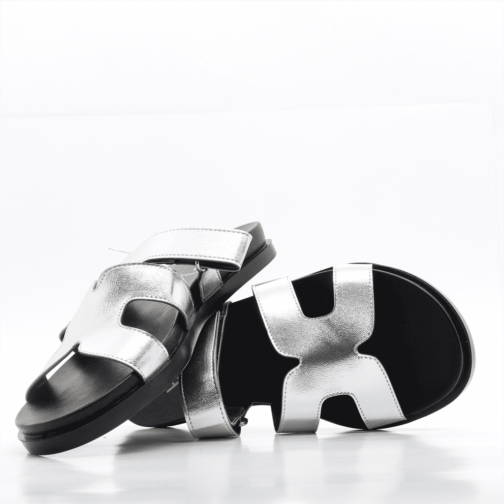 Rasteira Chinelo Metalizada Prata 2