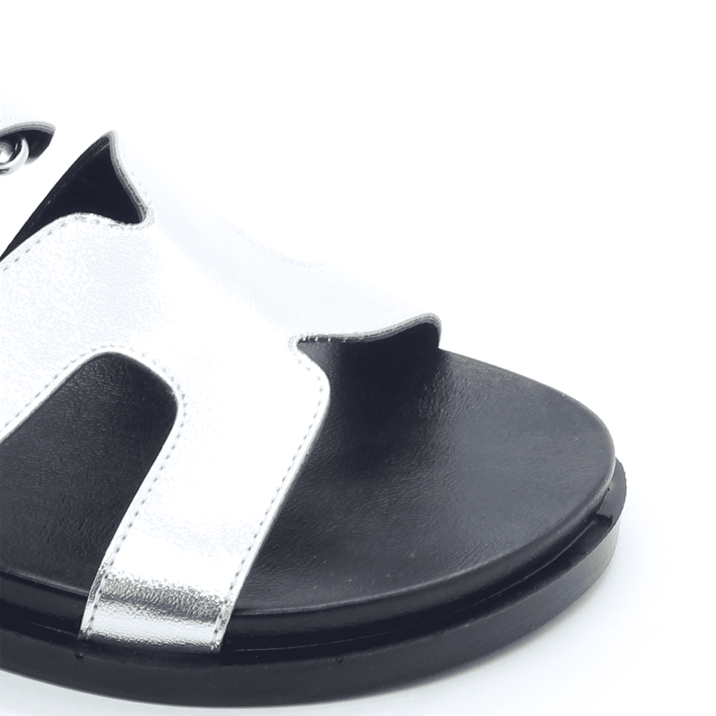 Rasteira Chinelo Metalizada Prata 3