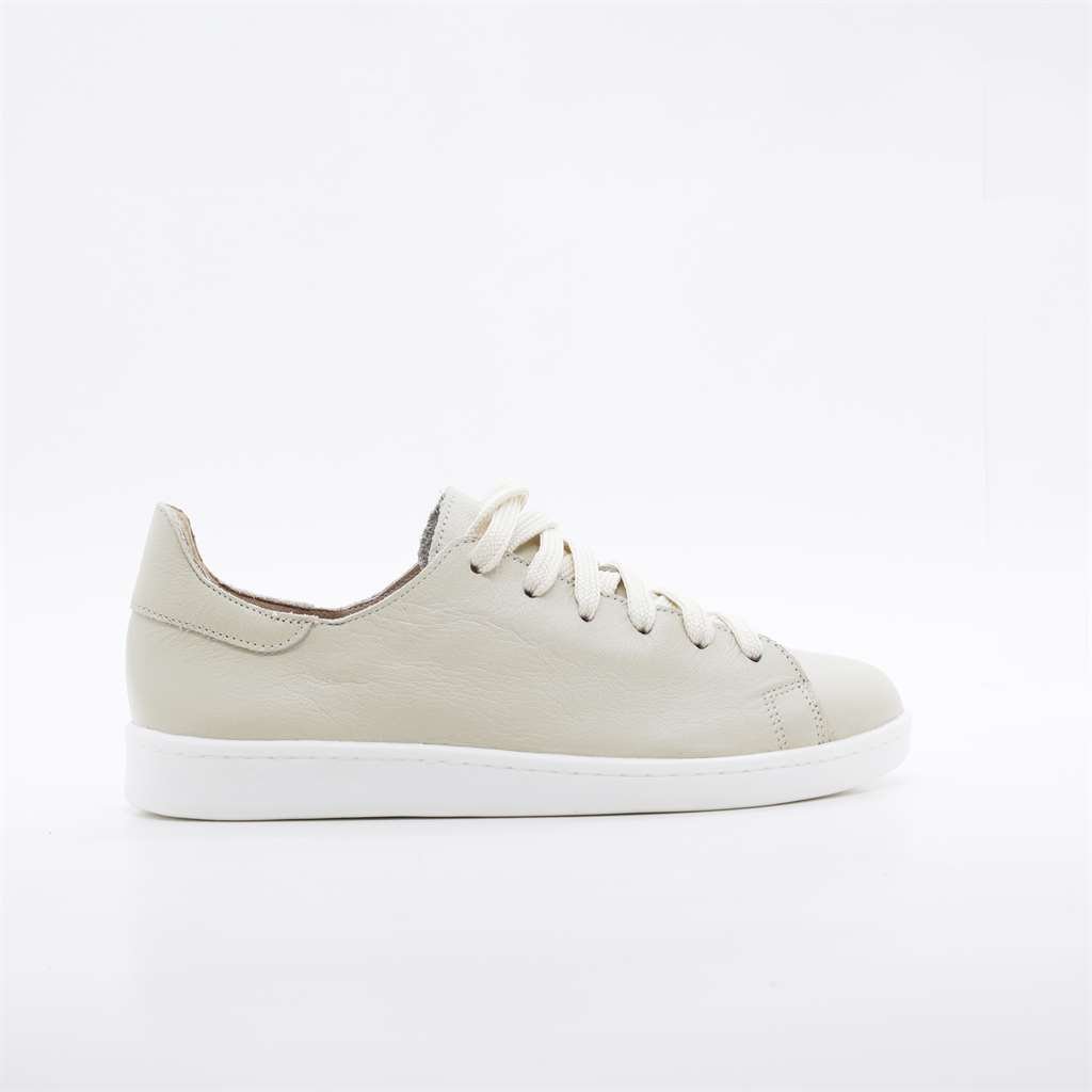 Tênis Flat Couro Slim Couro Off White 5