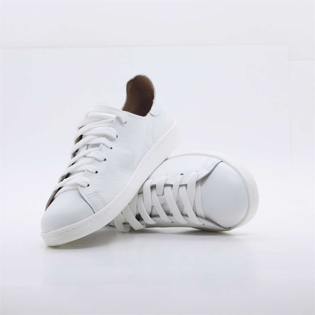 Tênis Flat Couro Slim Couro Branco 5