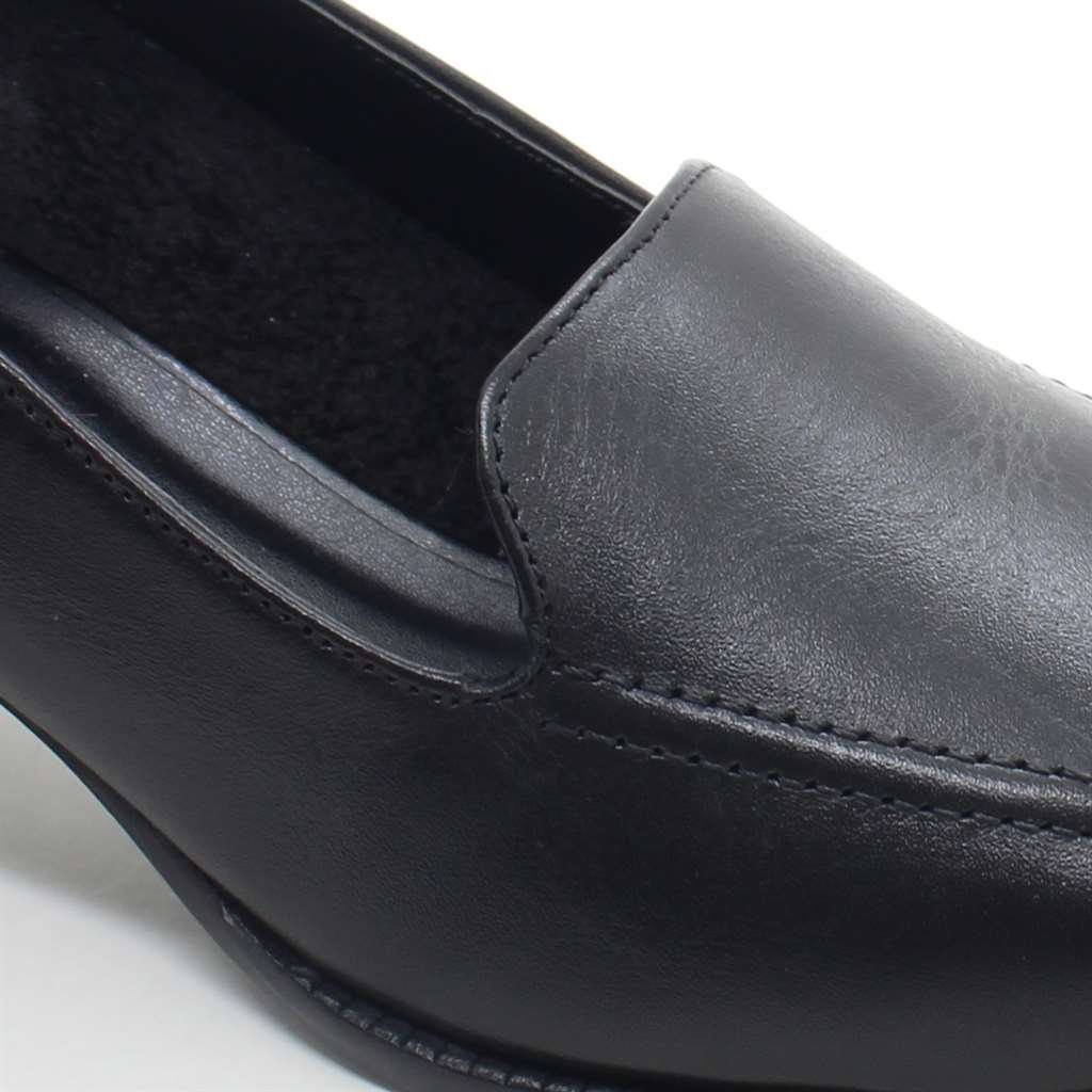 Scarpin Mocassim Couro Preto 4