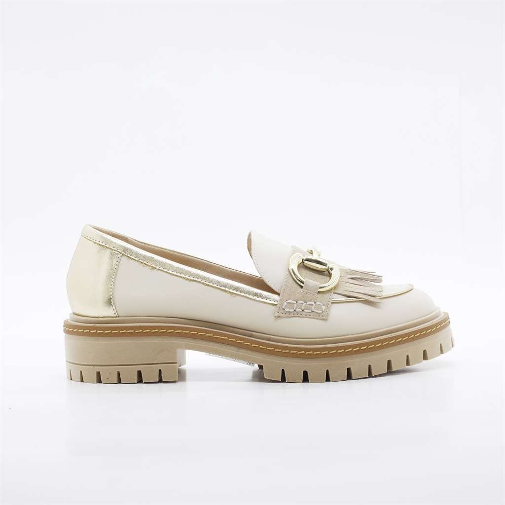 Mocassim Salto Bloco Enfeite Dourado 5