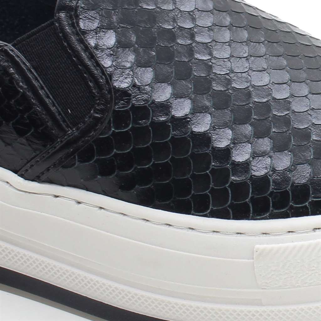Tênis Slip On Snake Couro Preto 3