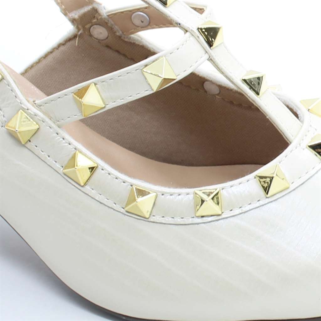 Scarpin Salto Bloco Slingback Branco 3
