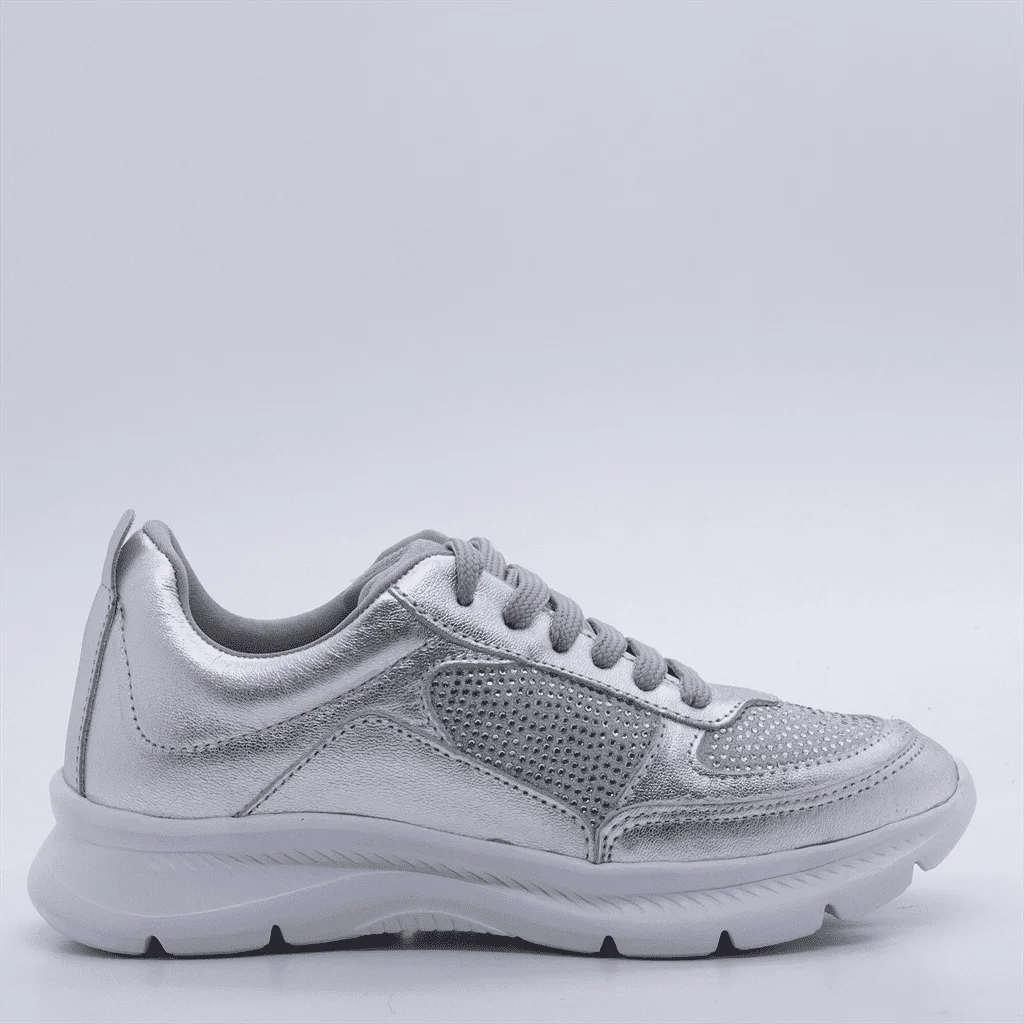 Tênis Flat Amarração Prata 3