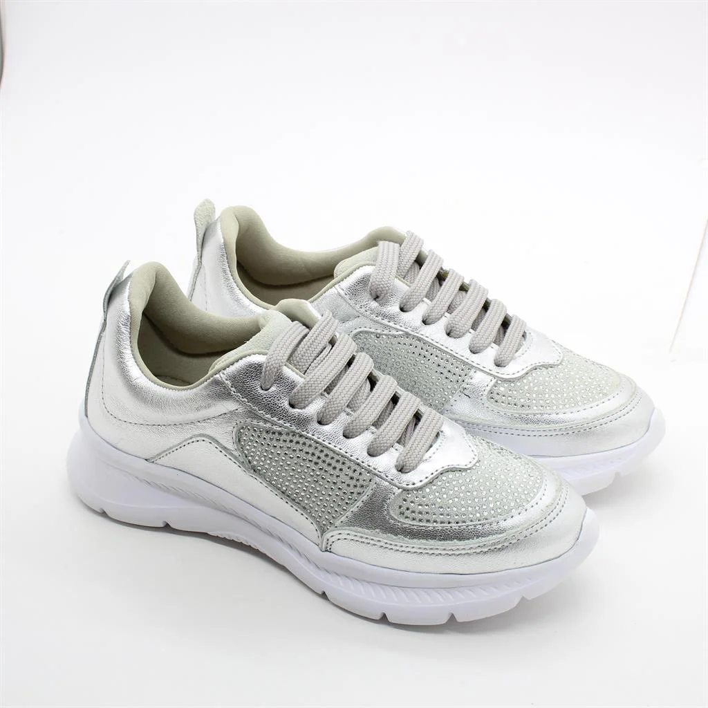 Tênis Flat Amarração Prata 4