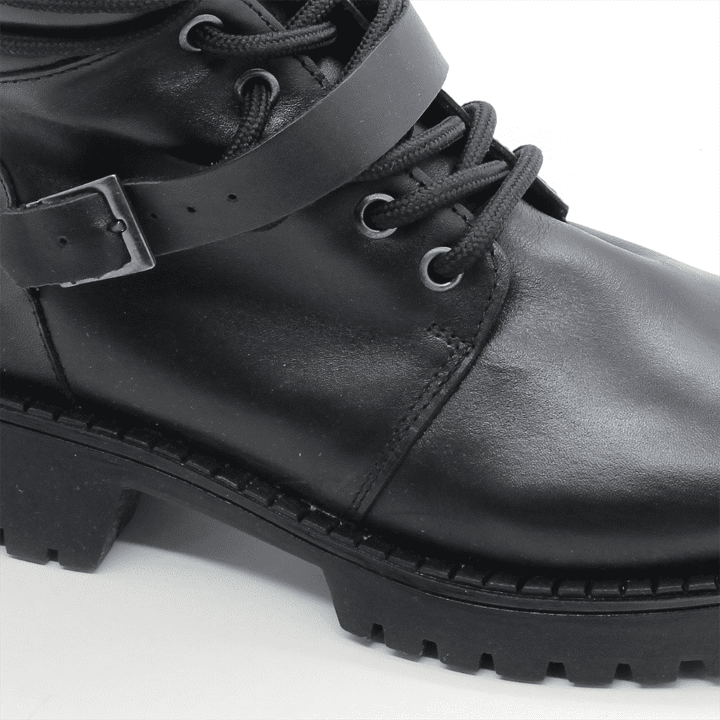Bota Coturno Couro Concept Preto 2