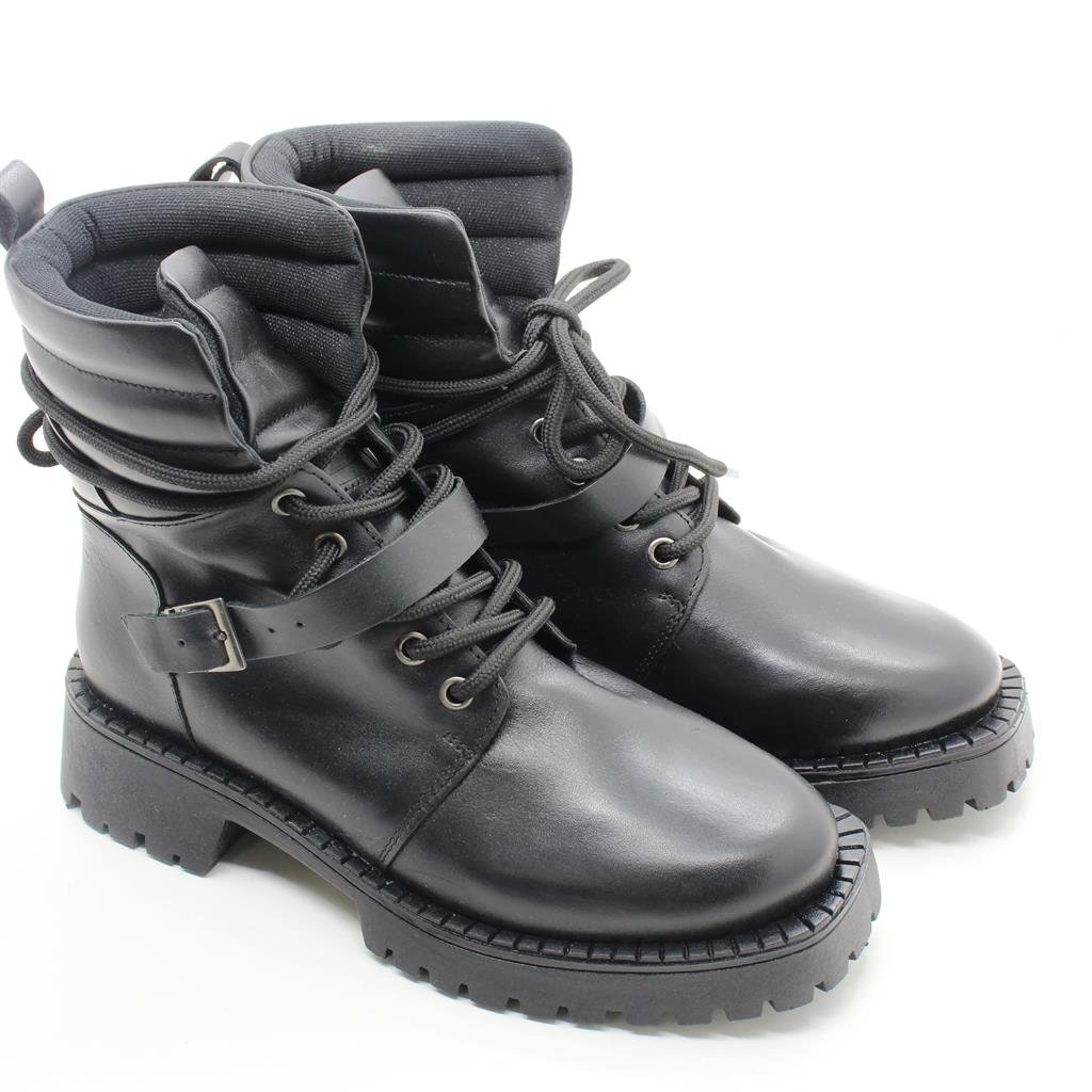 Bota Coturno Couro Concept Preto 3