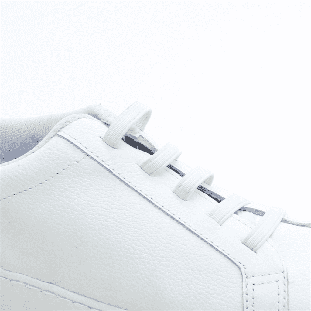 Tênis Flat Amarração Couro Branco 3