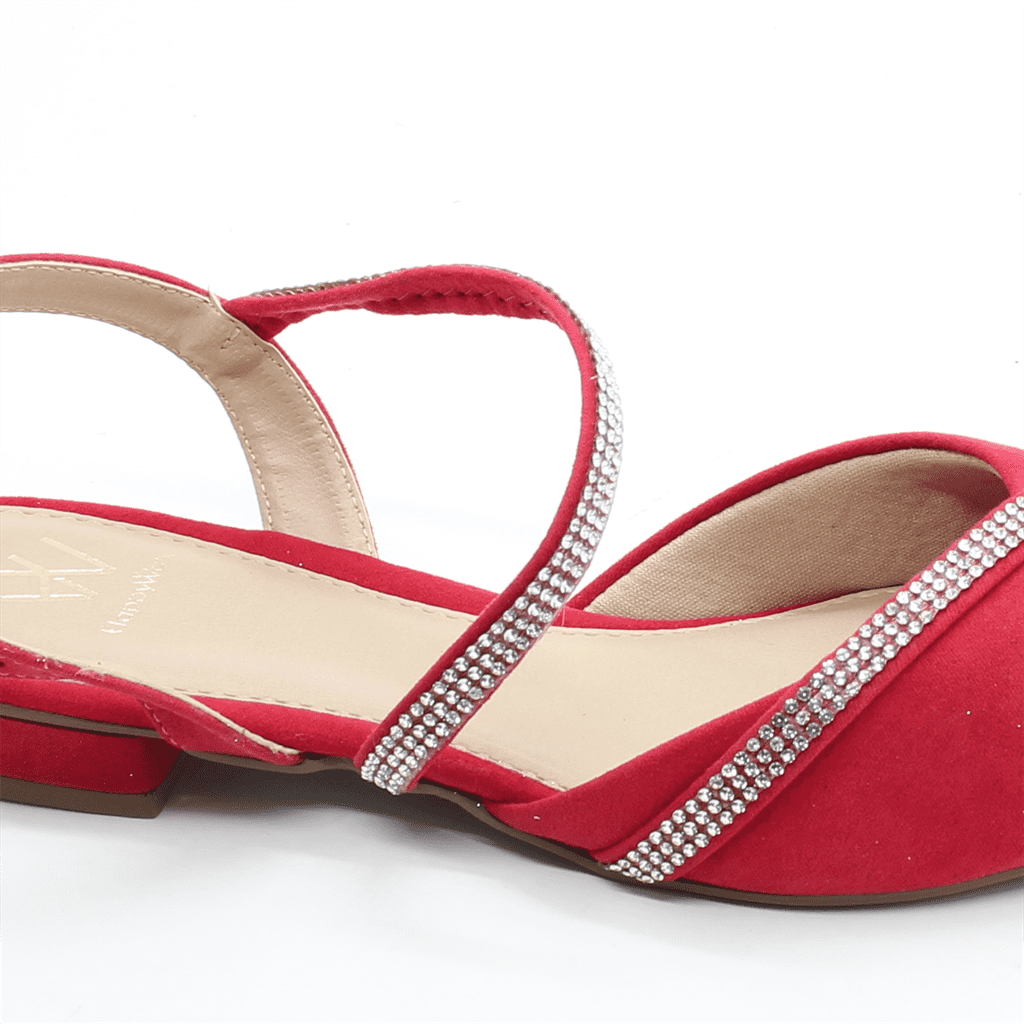 Sapatilha Slingback Brilho Vermelho 2