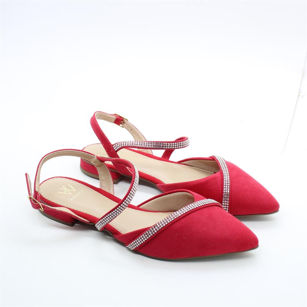 Sapatilha Slingback Brilho Vermelho 3