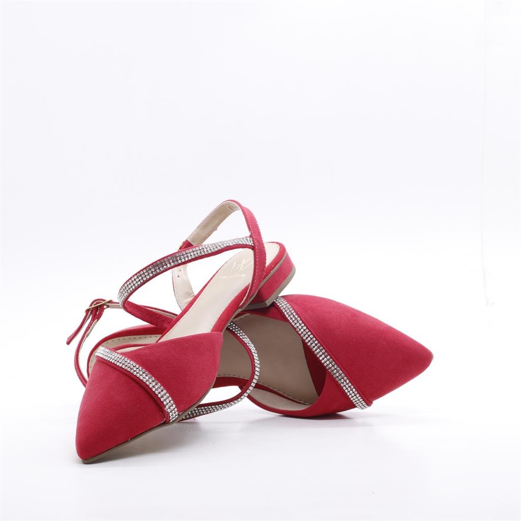 Sapatilha Slingback Brilho Vermelho 4