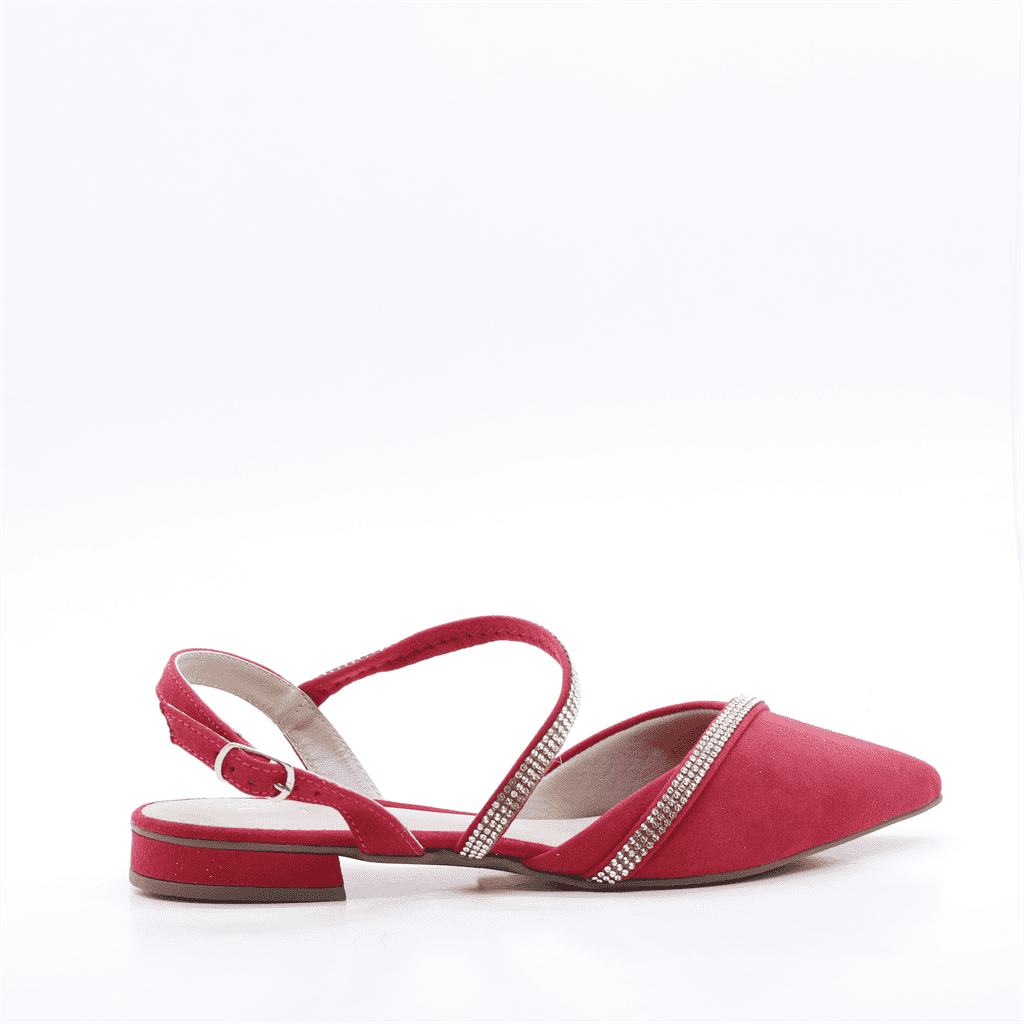 Sapatilha Slingback Brilho Vermelho 5