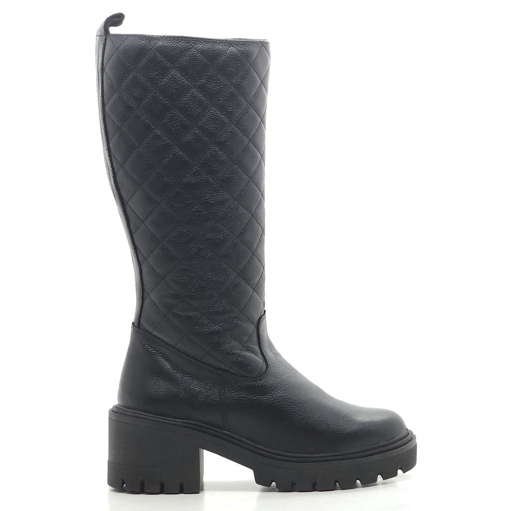 Bota Cano Longo Matelassê Preto 2