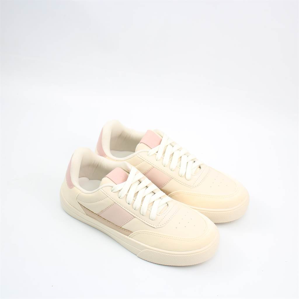 Tênis Flat Sola Alta Bege 2