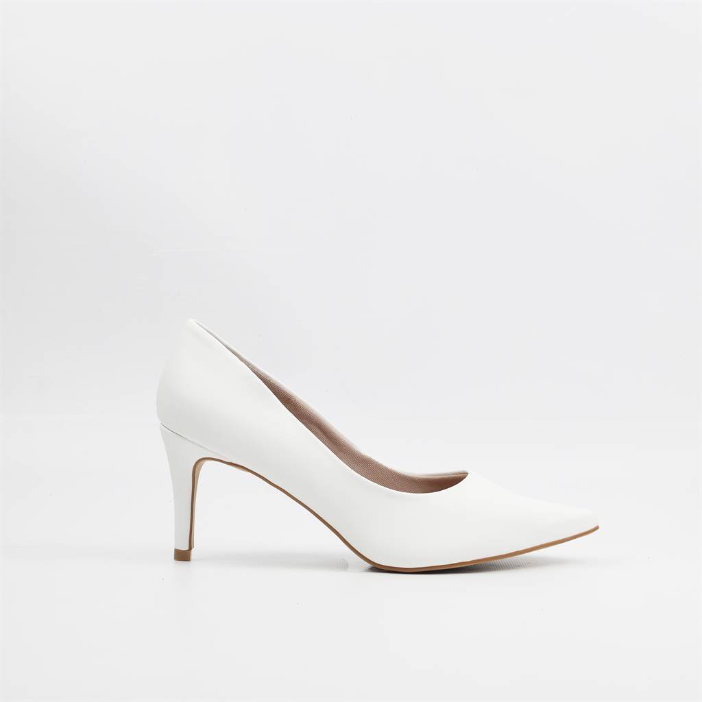 Scarpin Salto  Bloco Classic Branco 4