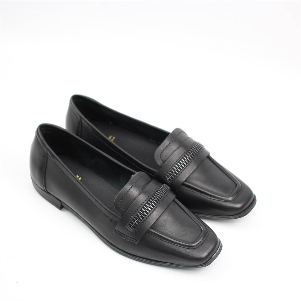 Sapatilha Mocassim Couro Preto 3