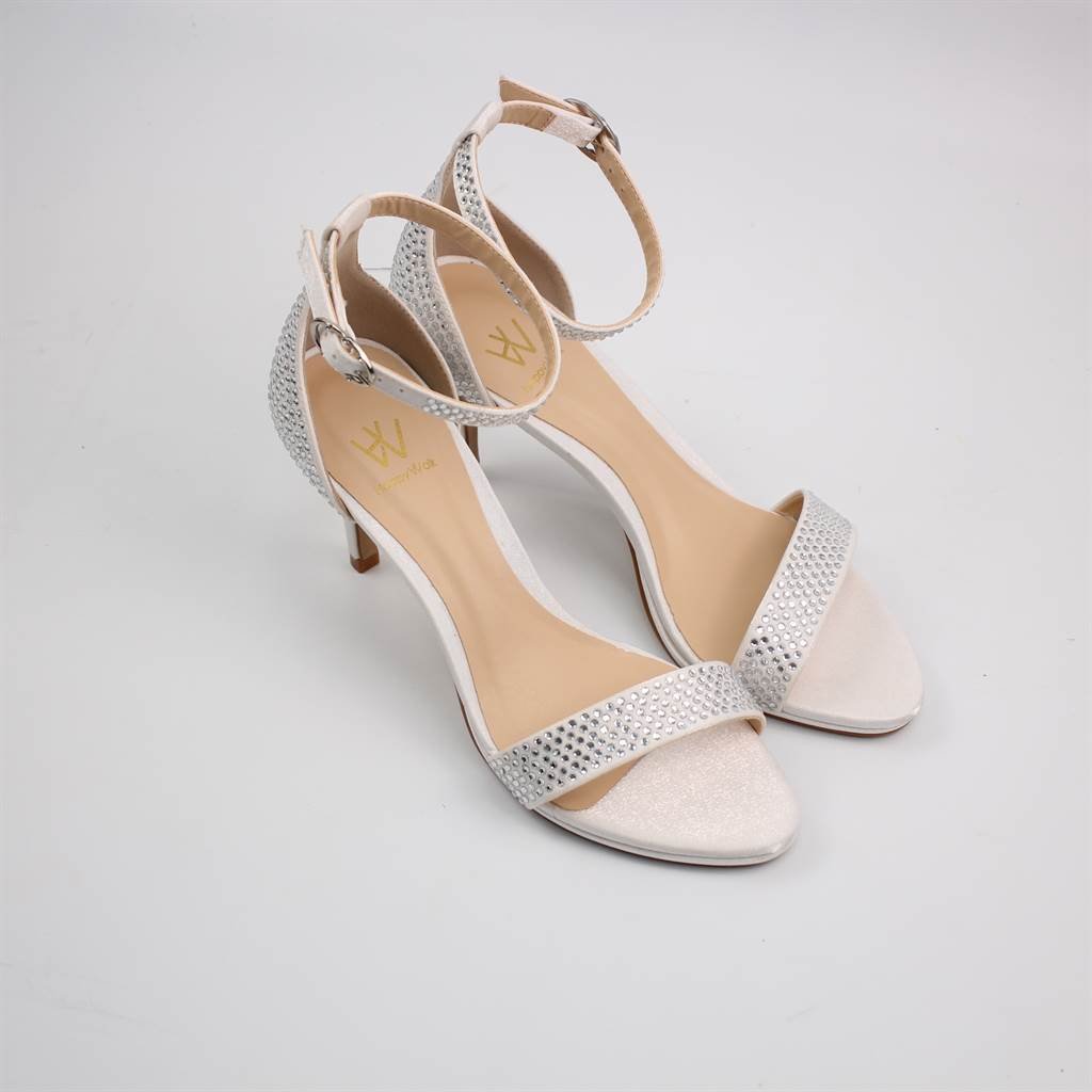 Sandália Salto Fino Slingback Branco 2