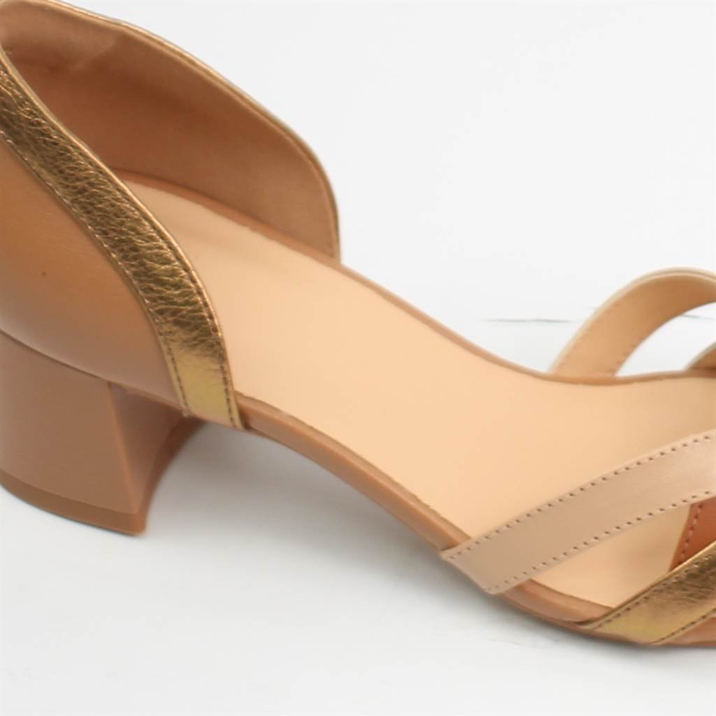 Sandália Salto Fino Couro Marrom 3