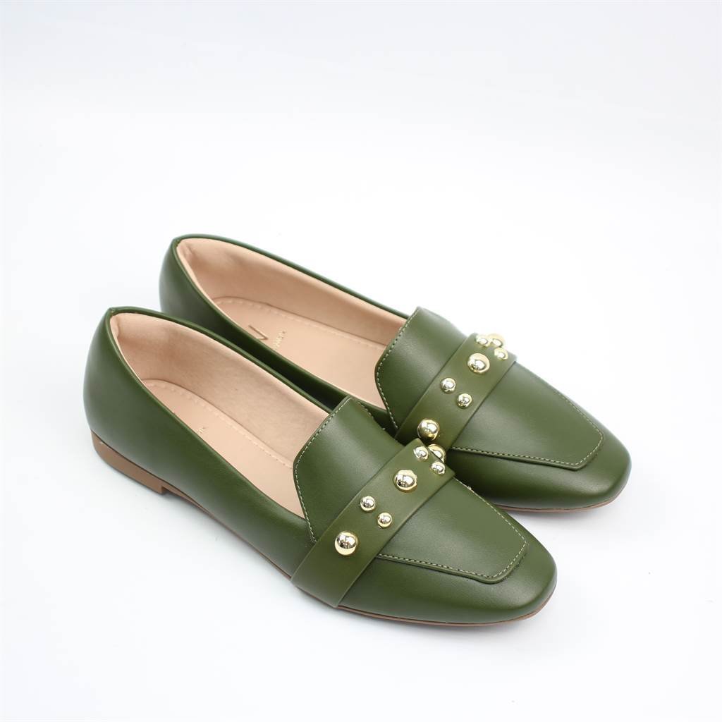 Sapatilha Mocassim Detalhe Verde 2