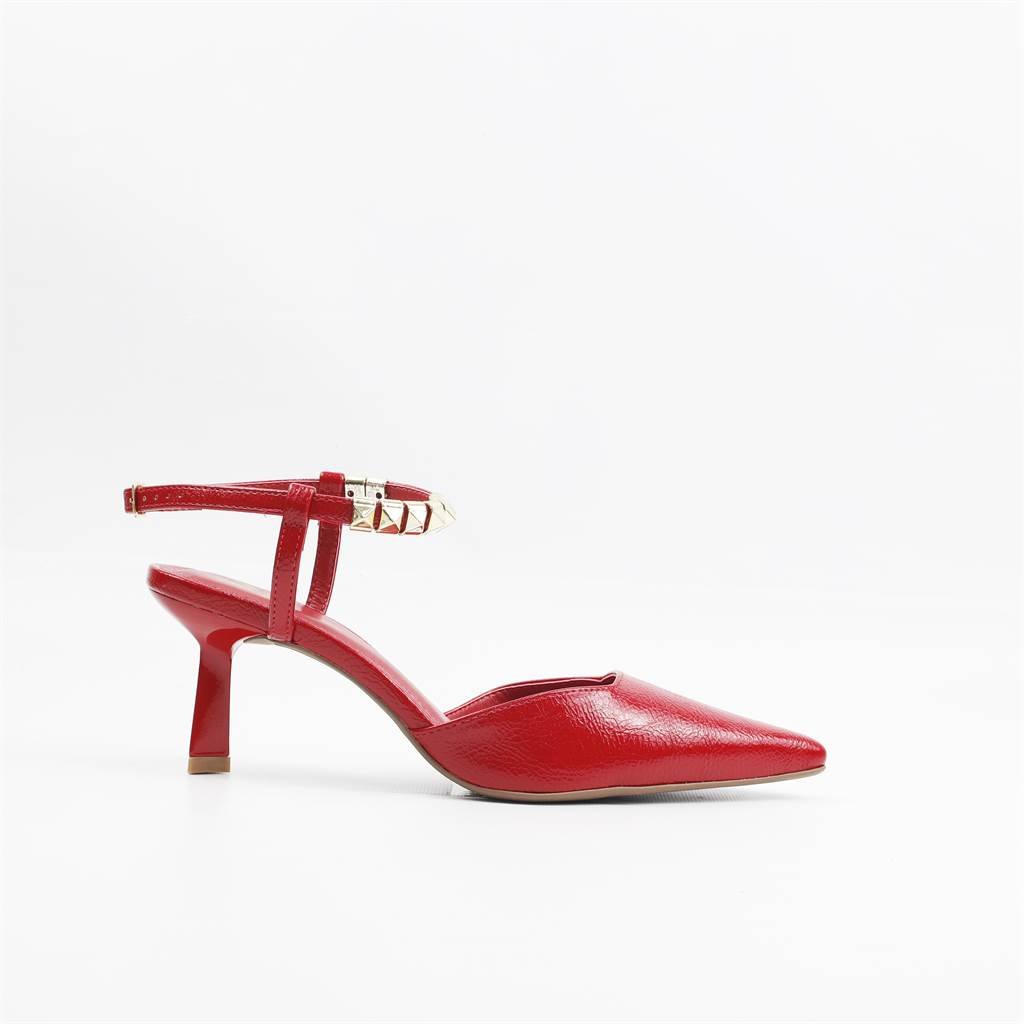 Scarpin Salto Fino Verniz Vermelho 5