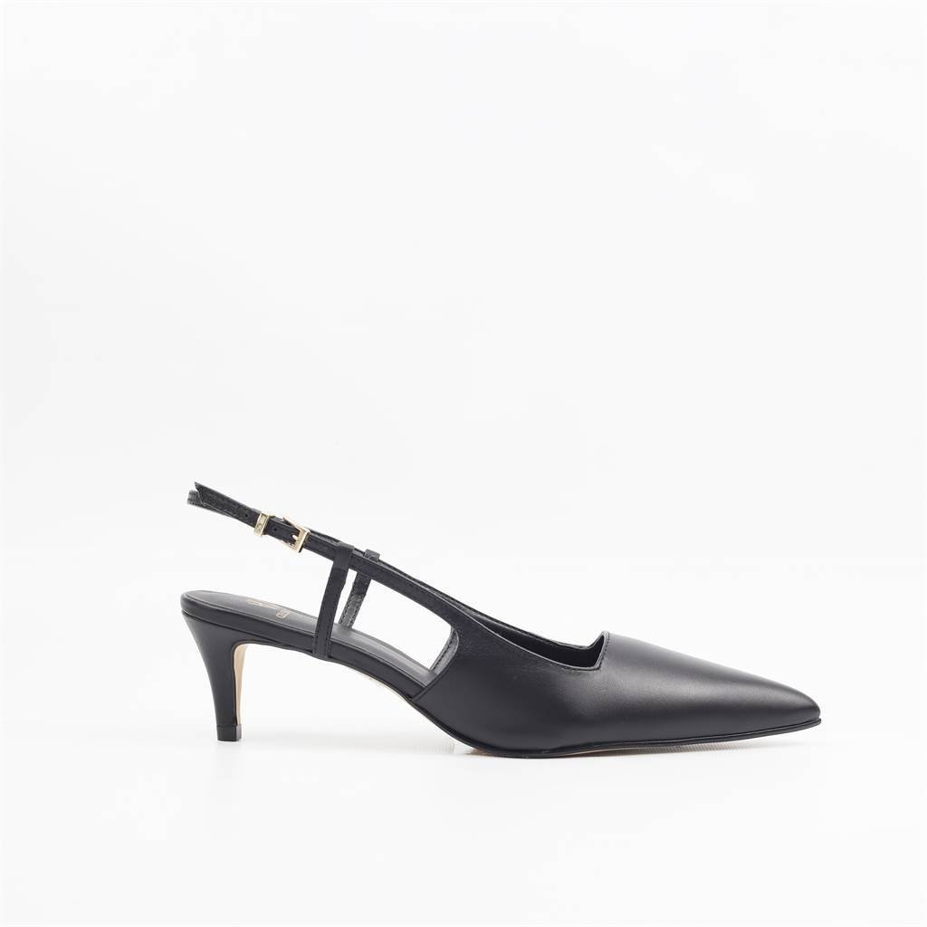 Scarpin Salto Fino Slingback Preto 2
