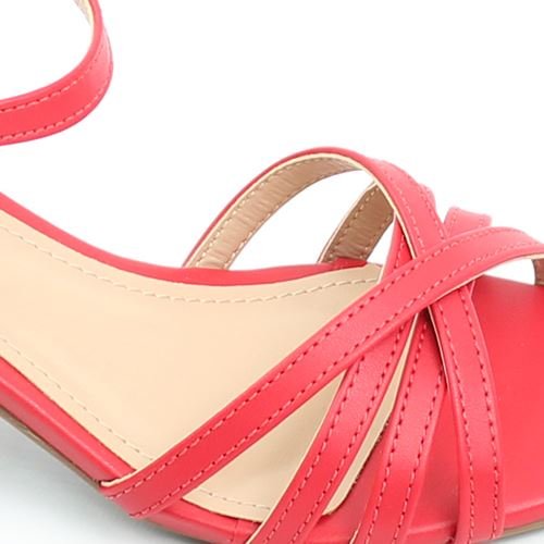 Sandália Salto Bloco Vermelho 4