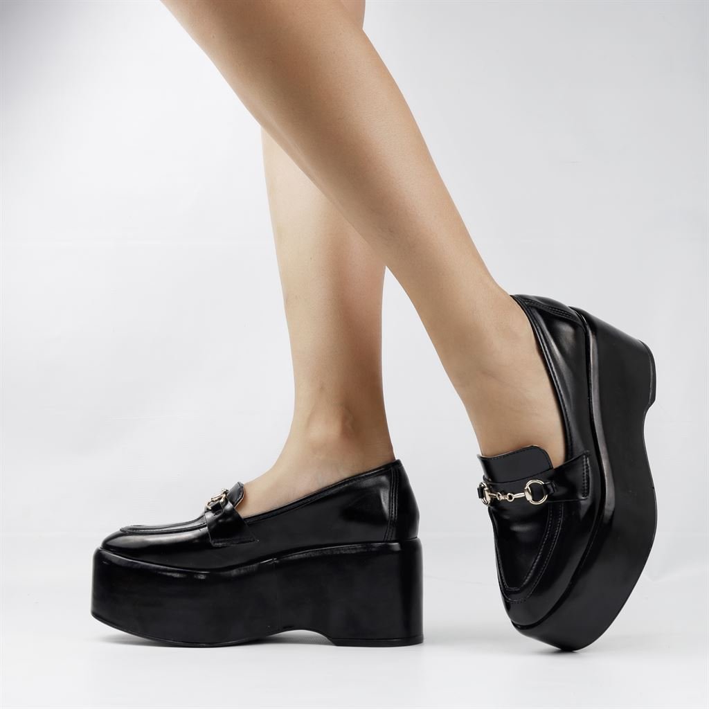 Mocassim Plataforma Metalizado