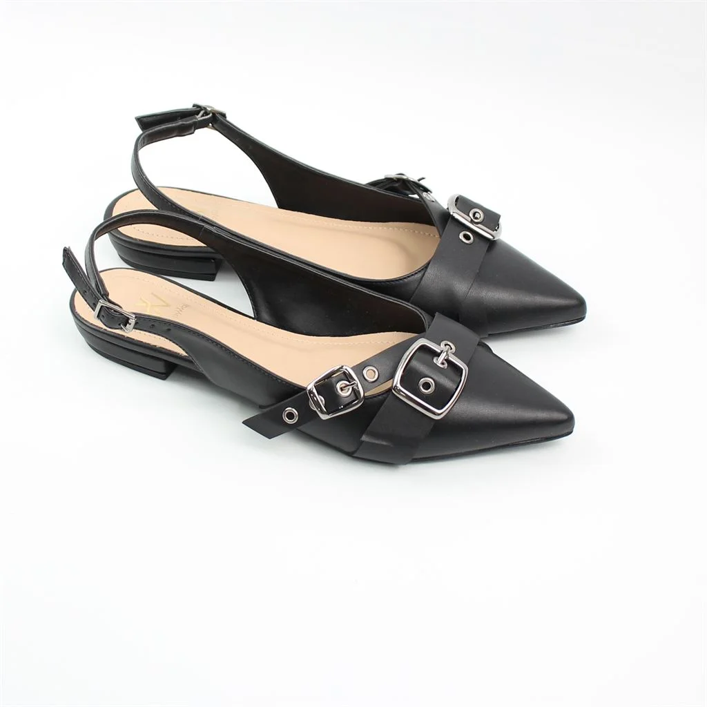 Sapatilha Slingback Detalhe Preto 2