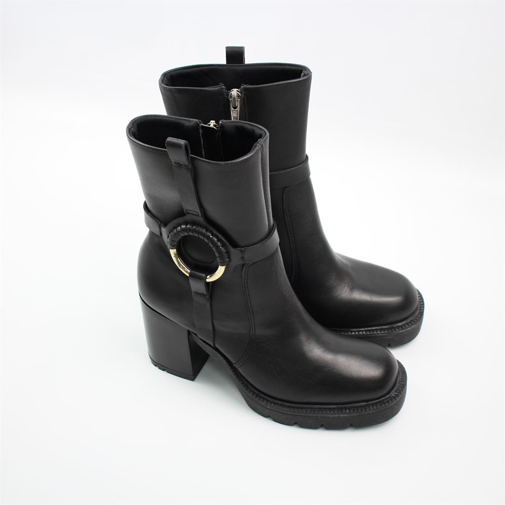 Bota Coturno Salto Bloco Preto 2