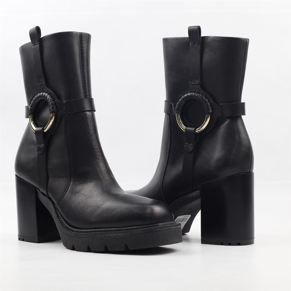 Bota Coturno Salto Bloco Preto 4