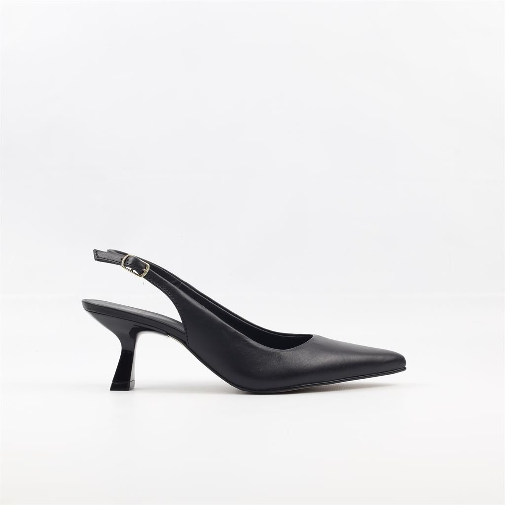 Scarpin Salto Fino Slingback Preto 5