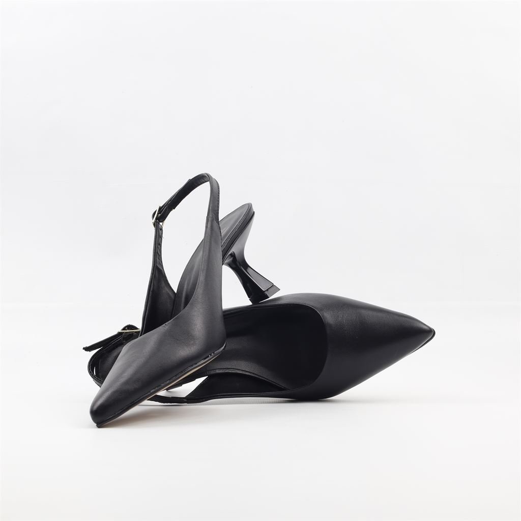 Scarpin Salto Fino Slingback Preto 4