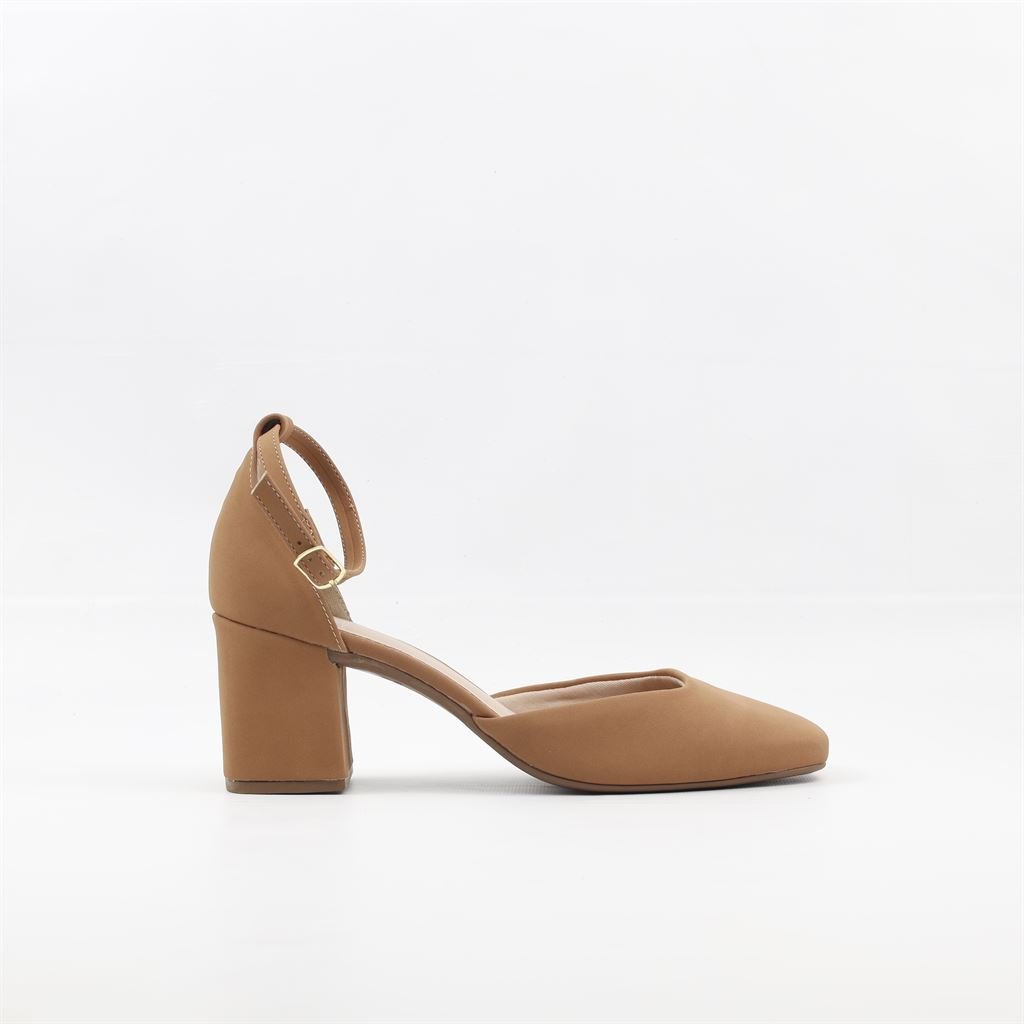 Scarpin Salto Bloco Fiveo Marrom 5