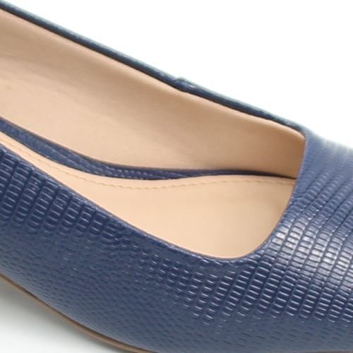 Scarpin Salto Bloco Classic Azul 3