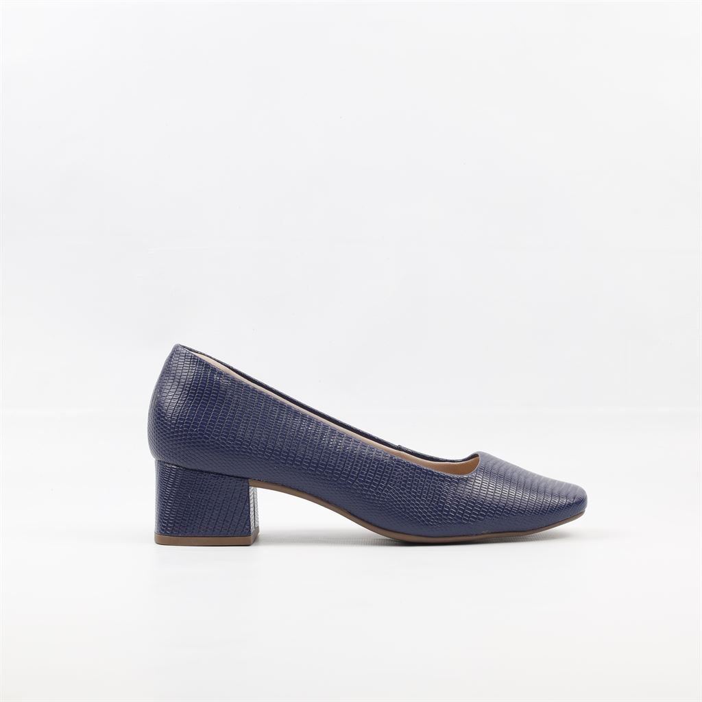 Scarpin Salto Bloco Classic Azul 5