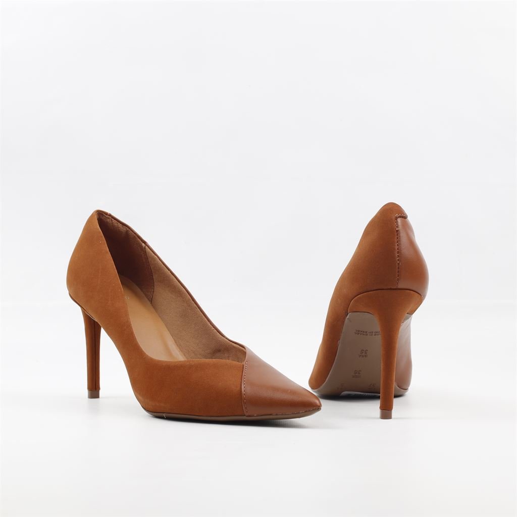 Scarpin Salto Fino Classic Marrom 4