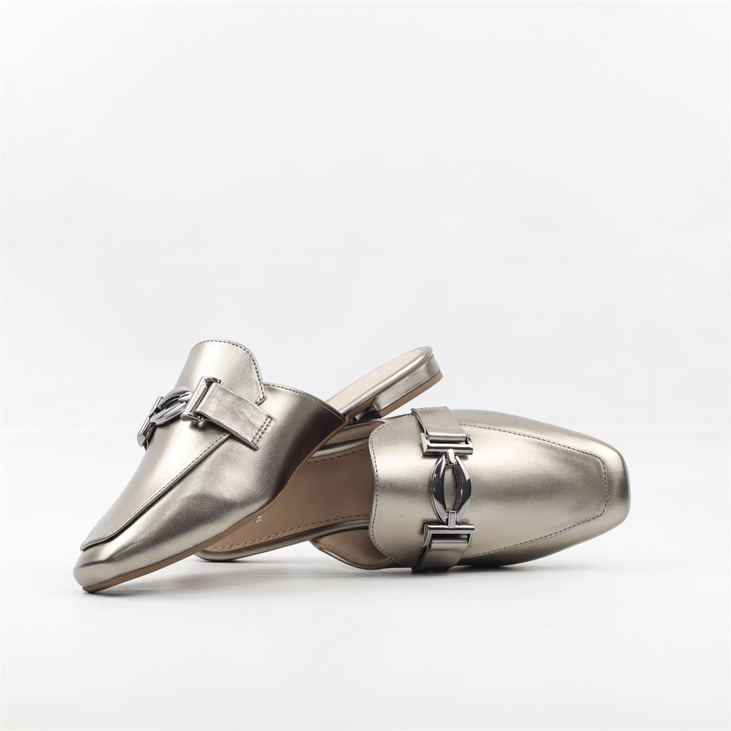 Mule Detalhe Metal Prata 4